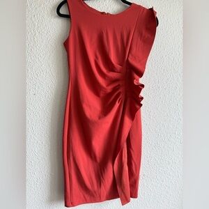 Enfocus Studio Pink Ruched One Shoulder Cocktail Dress Size 4